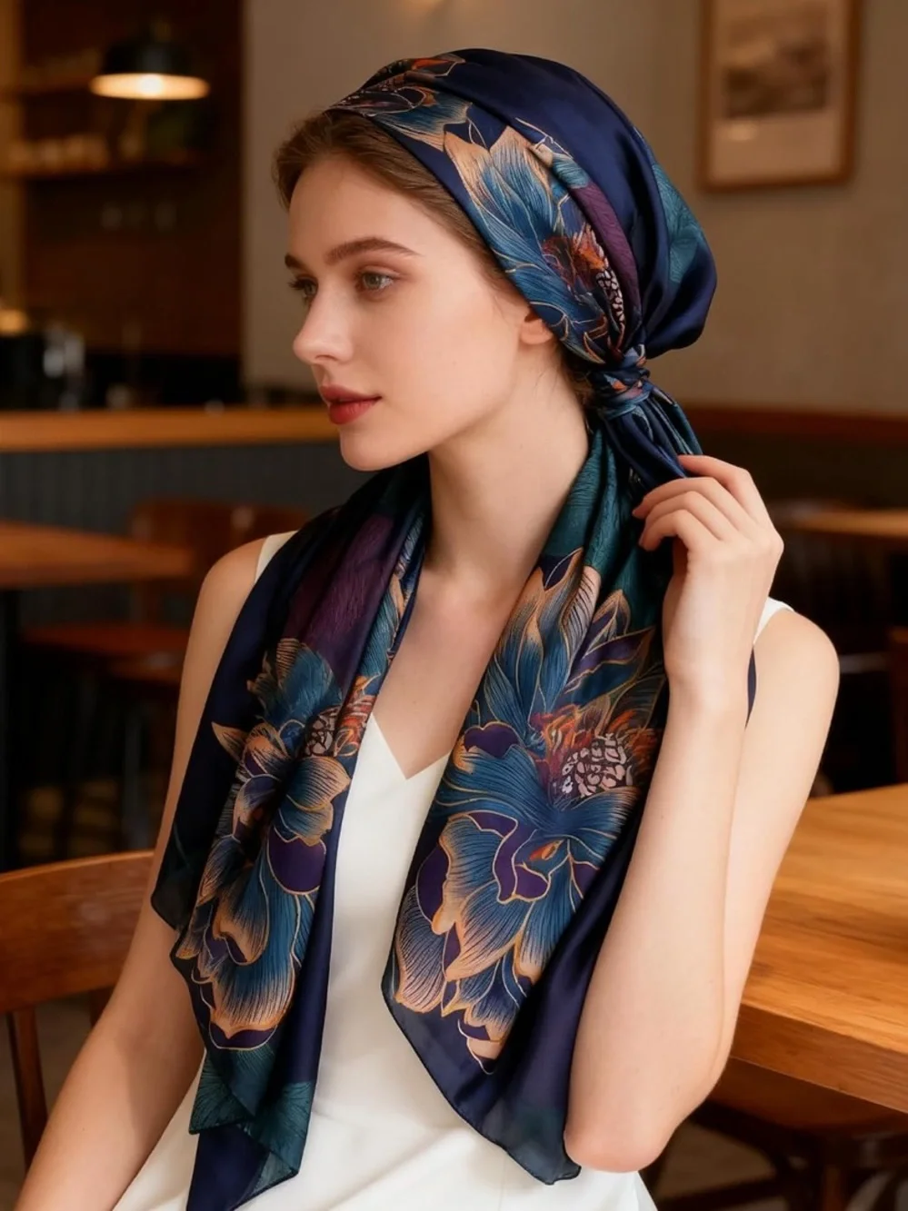 K-Elewon Scarf Head scarf Fashion Scarves Long Lightweight Sunscreen Shawl New